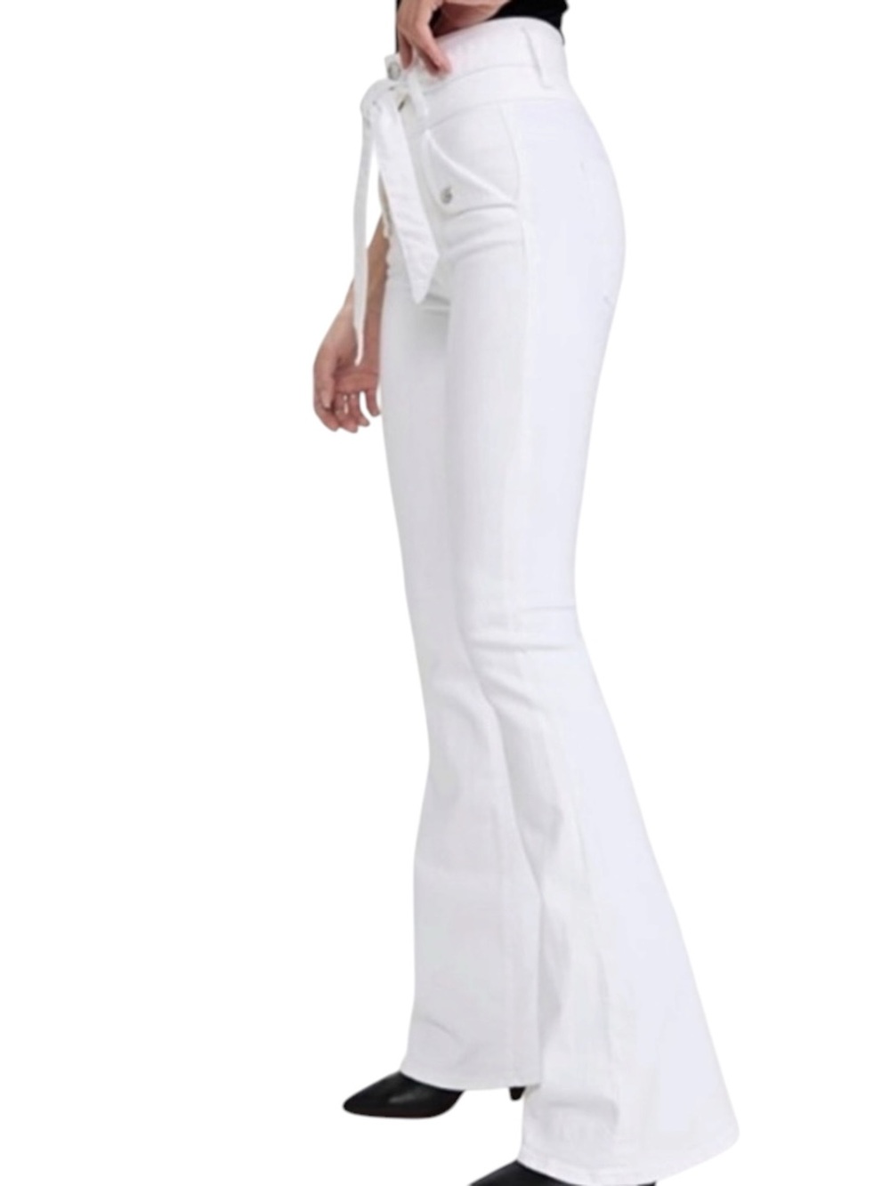 Veronica Beard White Giselle Flare Jeans High Rise Size 26 NWT - Picture 2 of 14